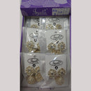 Tip Top Jewellers Stunning Kundan Stone And Pearl Jhumki Earrings (Pack of 6)