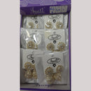 Tip Top Jewellers Stunning Kundan Stone And Pearl Jhumki Earrings (Pack of 6)