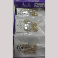 Tip Top Jewellers Stunning Kundan Stone And Pearl Jhumki Earrings (Pack of 6)
