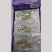 Tip Top Jewellers Stunning Kundan Stone And Pearl Jhumki Earrings (Pack of 6)