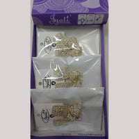 Tip Top Jewellers Stunning Kundan Stone And Pearl Jhumki Earrings (Pack of 6)