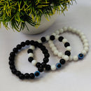 Urthn Trinity Evil Eye Beads Bracelet Combo - 1005264 (Pack Of 6)