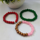 Urthn Trinity Evil Eye Beads Bracelet Combo - 1005264 (Pack Of 6)