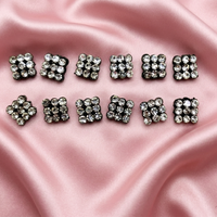 Urthn Shiny Austrian Stone Set of 6 Studs Earrings(Pack of 6)