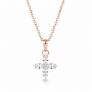 Urthn Rose Gold Plated Chain Pendant Earrings Rings And Bracelet Jewellery Combo Set (Pack Of 6)