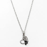 Urthn  Silver Plated Chain Pendant Earrings Rings And Bracelet Jewellery Combo Set (Pack of 6)