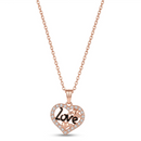 Urthn  Rose Gold Plated Chain Pendant Earrings Rings And Bracelet Jewellery Combo Set (Pack of 6)
