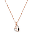 Urthn  Rose Gold Plated Chain Pendant Earrings Rings And Bracelet Jewellery Combo Set (Pack of 6)