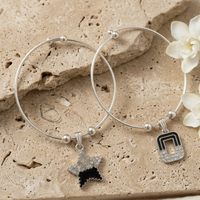 Urthn Silver Plated Elegant Austrian Stone Openable Bracelet For Women & Girls