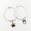 Urthn Silver Plated Elegant Austrian Stone Openable Bracelet For Women & Girls (Set of 6)