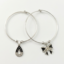 Urthn Silver Plated Elegant Austrian Stone Openable Bracelet For Women & Girls (Set of 6)