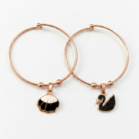 Urthn Rose Gold Plated Elegant Meenakari Openable Bracelet For Women & Girls (Set of 6)