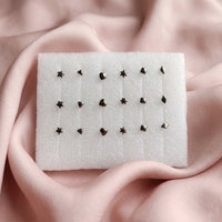 Urthn Oxidised Plated Austrian Stone Nose Stud Set for Women  (Set Of 3)