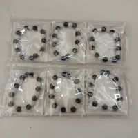 Urthn Evil Eye Black And White Beads (Set Of 12)