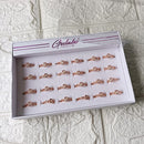 Urthn Premium Rose Gold Plated Assorted Design Crystal Stone Rings Set