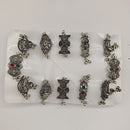 Urthn Set of 12 Oxidised Plated Rings Combo