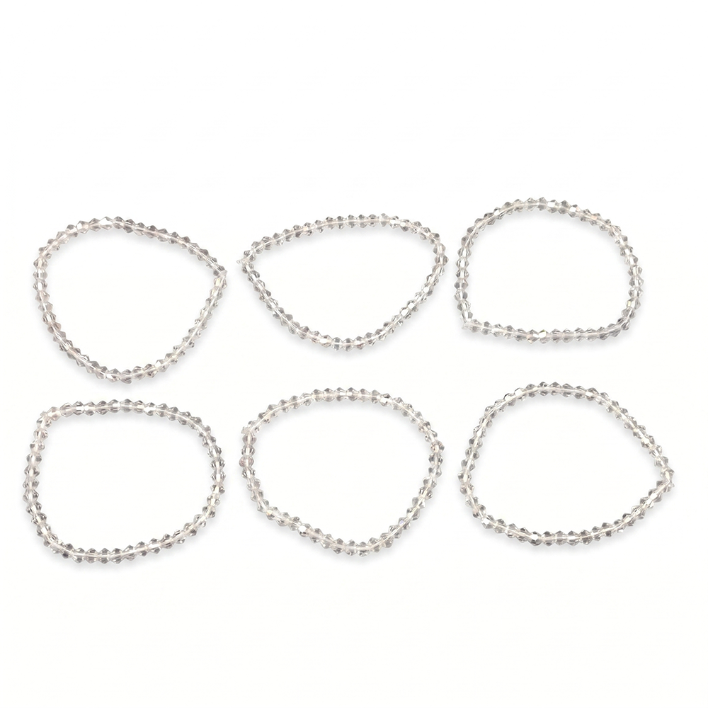 Urthn Elegant White Beads Fashion Bracelet (Set Of 6)