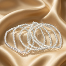 Urthn Elegant White Beads Fashion Bracelet (Set Of 6)