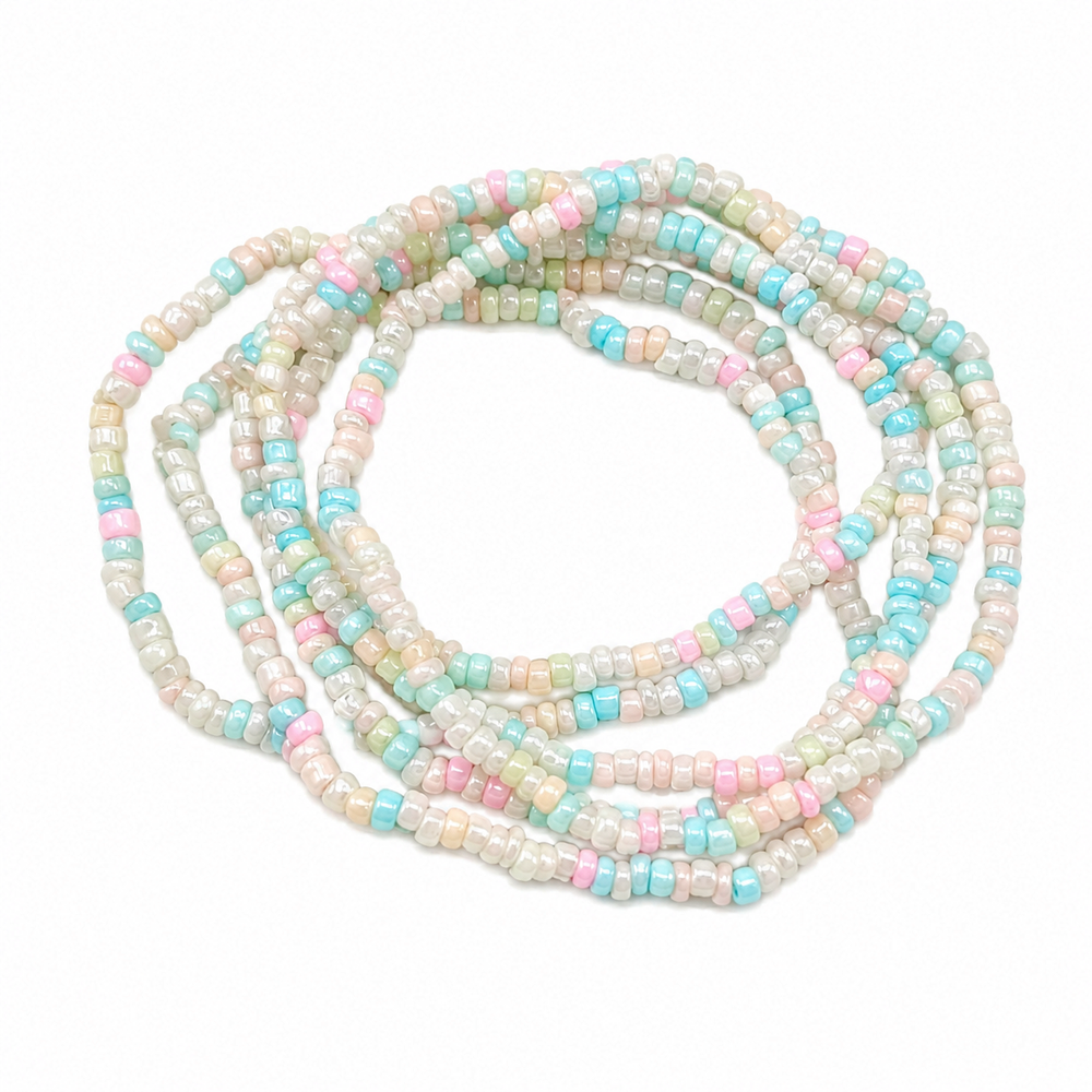 Urthn Trendy Multi Strand Seed Bead Bracelet Combo Set of 6 for Women(pack of 6)