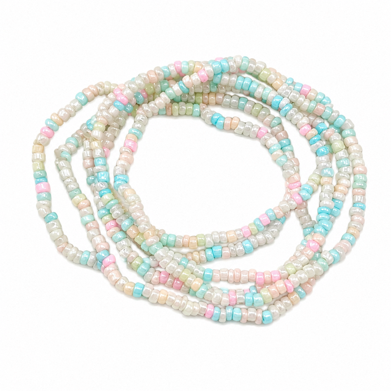Urthn Trendy Multi Strand Seed Bead Bracelet Combo Set of 6 for Women(pack of 6)