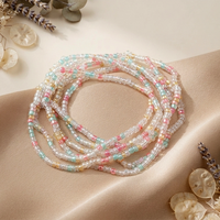 Urthn Trendy Multi Strand Seed Bead Bracelet Combo Set of 6 for Women