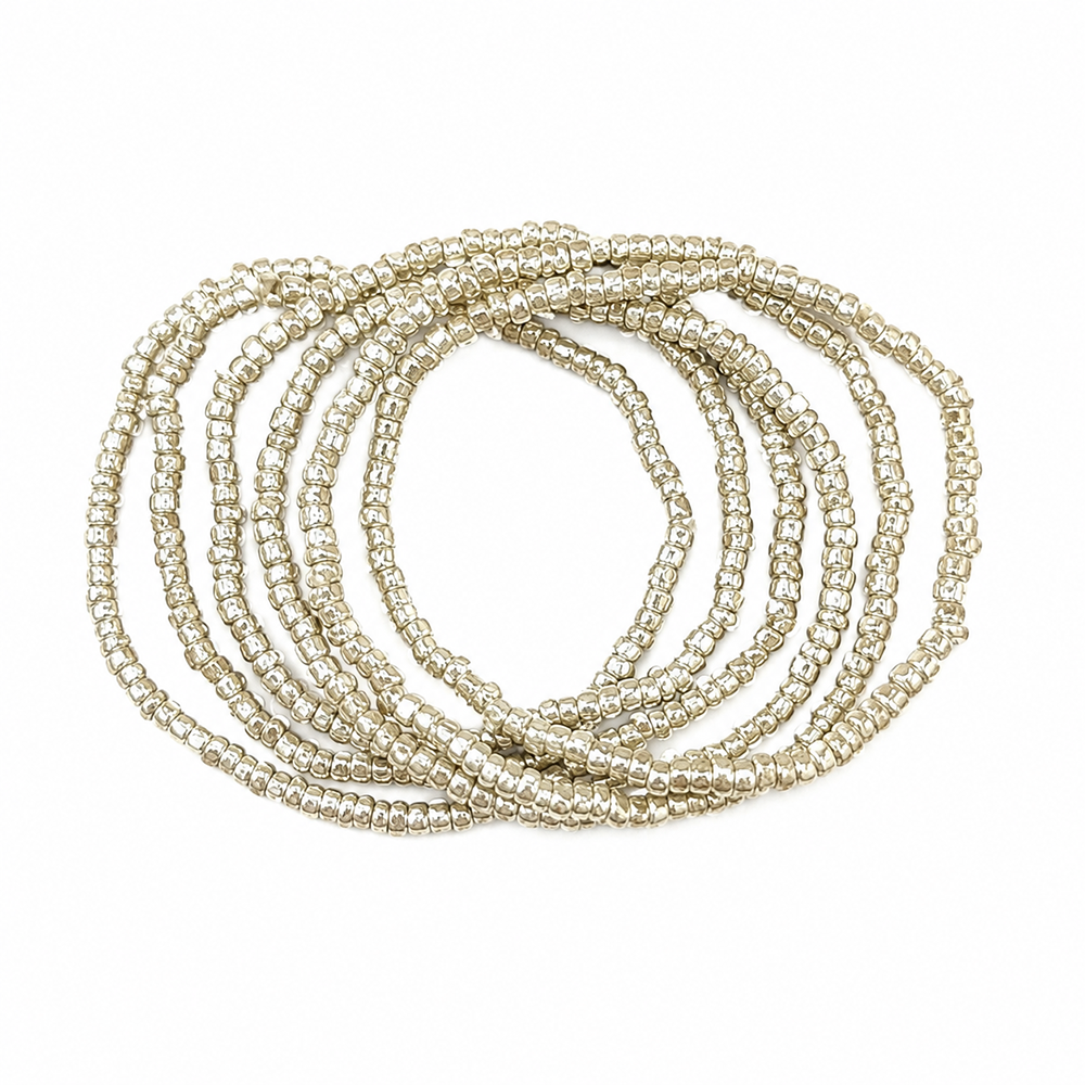 Urthn Trendy Gold Strand Seed Bead Bracelet Combo Set of 6 for Women(pack of 6)