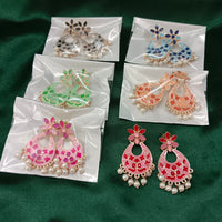 Urthn Gold Plated Assorted Color Set Of 6 Meenakari Earrings Combo 