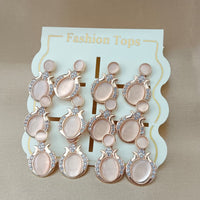 Urthn Monalisa Stone Stylish Set Of 6 Stud Earrings Combo 