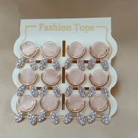 Urthn Monalisa Stone Stylish Set Of 6 Stud Earrings Combo 