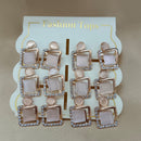 Urthn Monalisa Stone Stylish Set Of 6 Stud Earrings Combo 