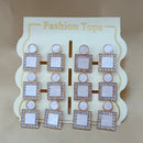 Urthn Monalisa Stone Stylish Set Of 6 Stud Earrings Combo 