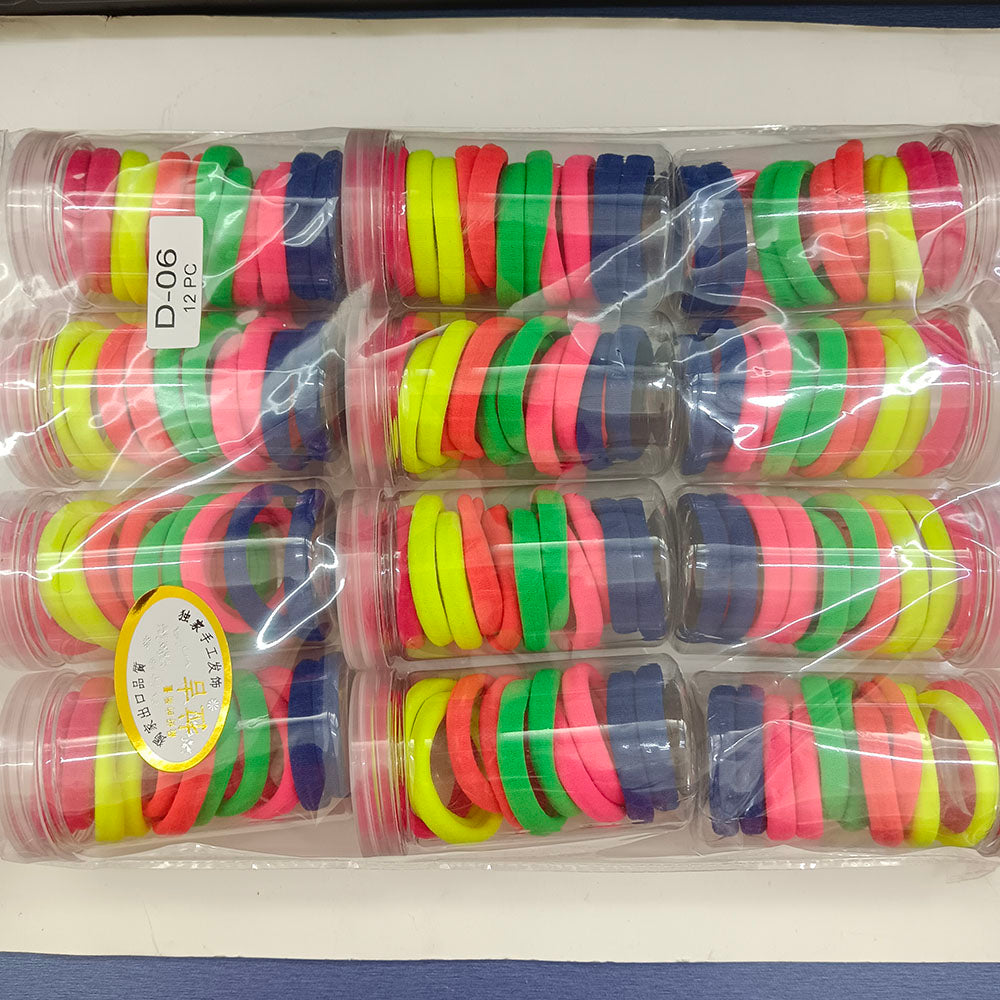 Urthn Set of 12 Soft Multicolor Hair Rubber Bands for Women & Girls-1006302