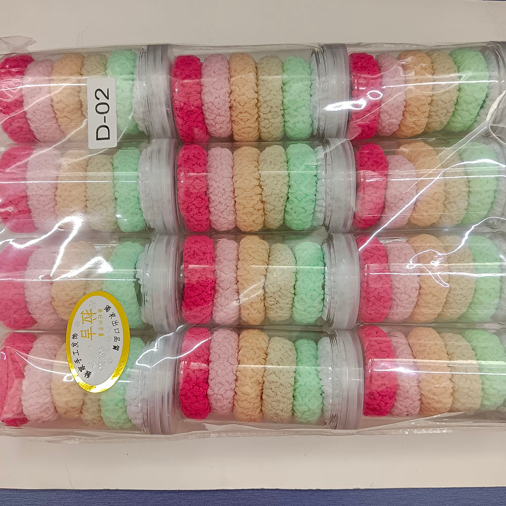 Urthn Set of 12 Multicolor Thick Knit Hair Rubber Bands for Women & Girls -1006308