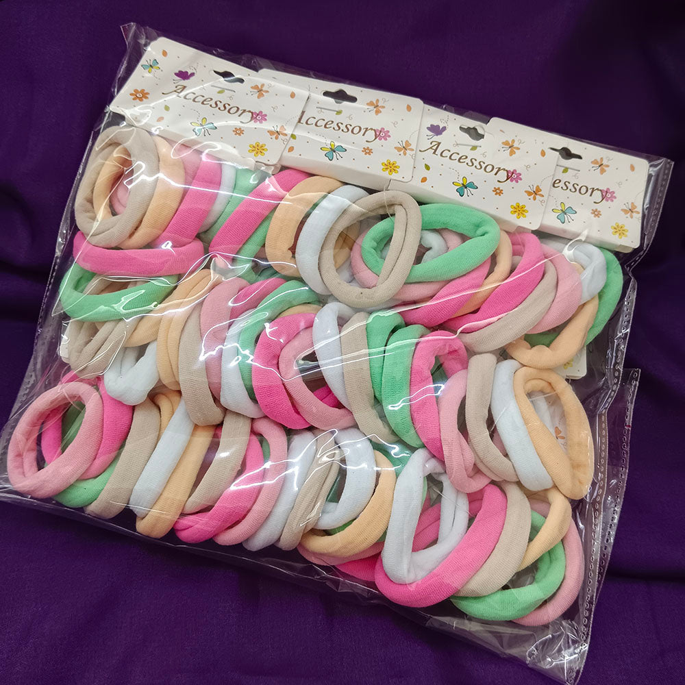 Urthn Set of 12 Soft Multicolor Hair Rubber Bands for Women & Girls-1006312