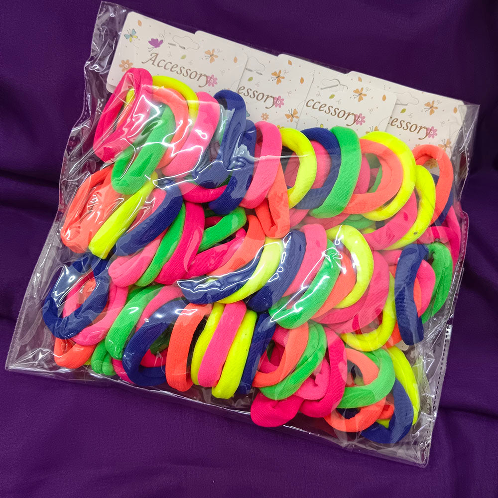 Urthn Set of 12 Soft Multicolor Hair Rubber Bands for Women & Girls-1006313