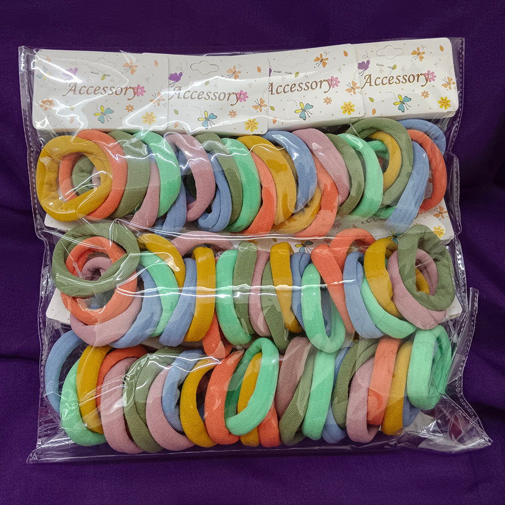 Urthn Set of 12 Soft Multicolor Hair Rubber Bands for Women & Girls-1006314