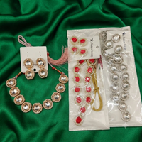 Urthn Gold Plated Kundan Stone Fashion Jewellery Combo Set