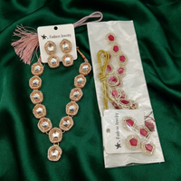 Urthn Gold Plated Kundan Stone Fashion Jewellery Combo Set