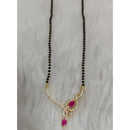 Tarangavi Austrian Stone And Black Beads Designer Mangalsutra