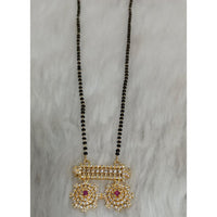 Tarangavi Austrian Stone And Black Beads Designer Mangalsutra