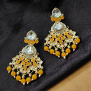 Darshana Jewels Gold Plated Kundan Stone And Beads Dangler Earrings
