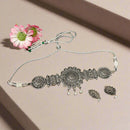 Darshana Jewels Oxidised Plated Choker Necklace Set