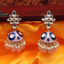 Darshana Jewels Kundan And Meenakari Jhumki Earrings