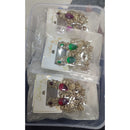 Om Creations Crystal Stone and Pearl Earrings for Women