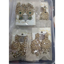 Om Creations Crystal Stone and Pearl Earrings for Women