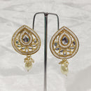 Darshana Jewels Kundan Stone Gold Plated Stud Earrings
