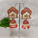 Darshana Jewels Gold Plated Meenakari Jhumkis Earrings