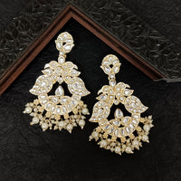 Darshana Jewels Premium Kundan Stone And Pearl Dangler Earrings For Women