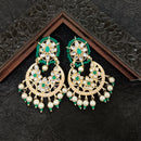 Darshana Jewels Premium Kundan Stone And Pearl Dangler Earrings For Women