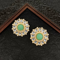 Darshana Jewels Premium Kundan Stone And Pearl Dangler Earrings For Women